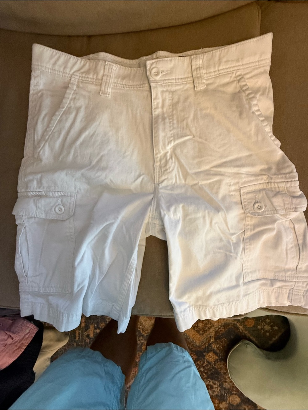 St. John's Bay White Men's Cargo Shorts